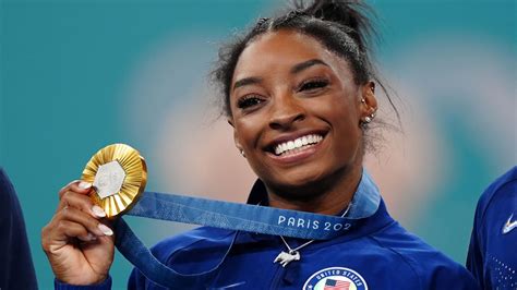 Simone Biles wins gold in women’s all.